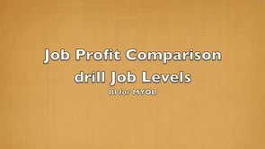 Job Profit Comparison drill Job Levels