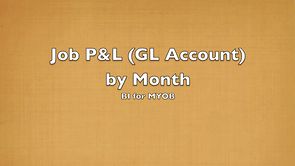 Job P&L (GL Account) by Month