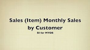 Sales (Item) Monthly Sales by Customer