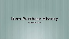 Item Purchase History